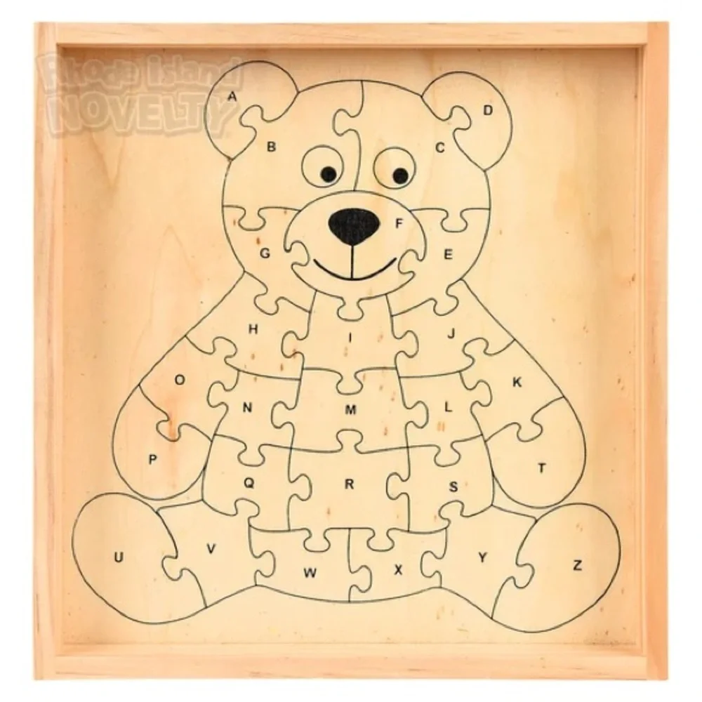 Novelty Wooden Bear Letter Puzzle -NIB